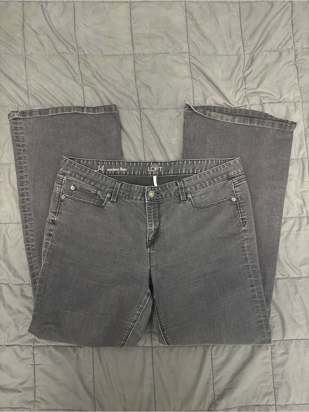 LOFT grey flare jeans Size 14 #flare #denim